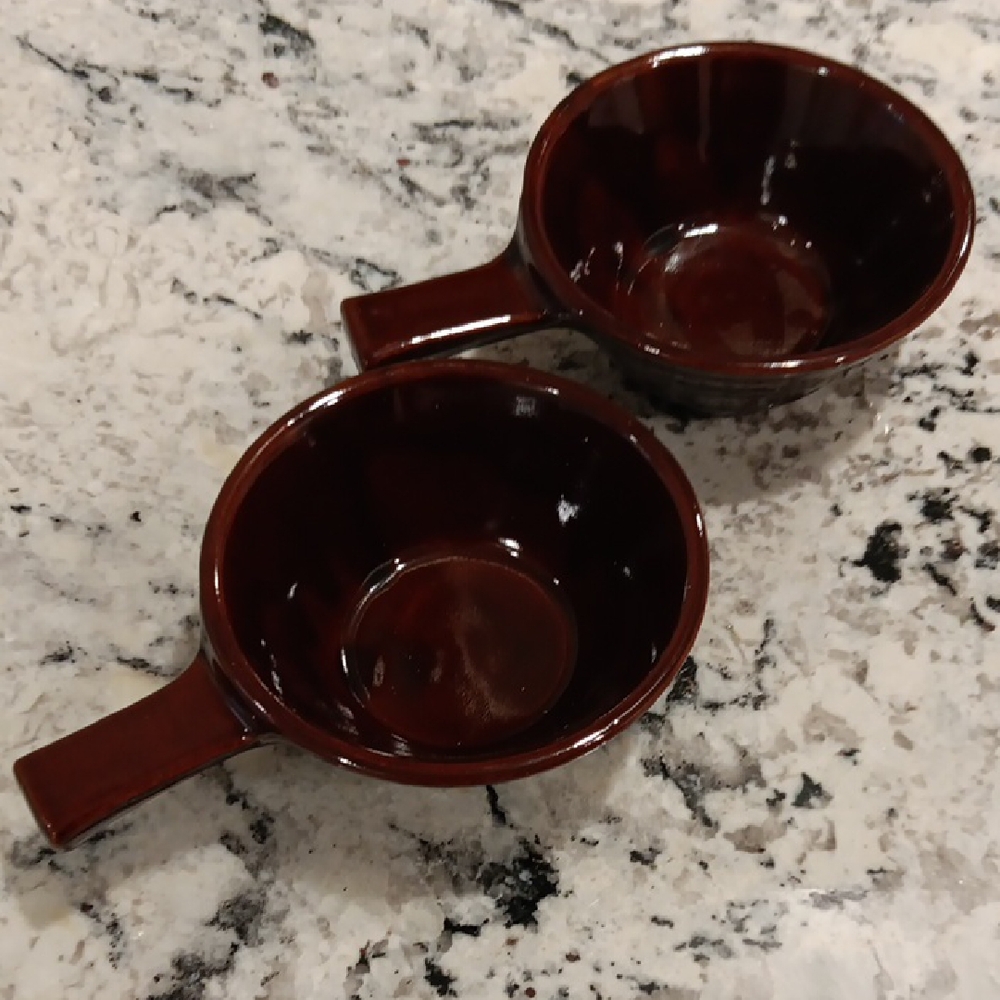 Vintage MARCREST daisy dot Individual Casserole bowls